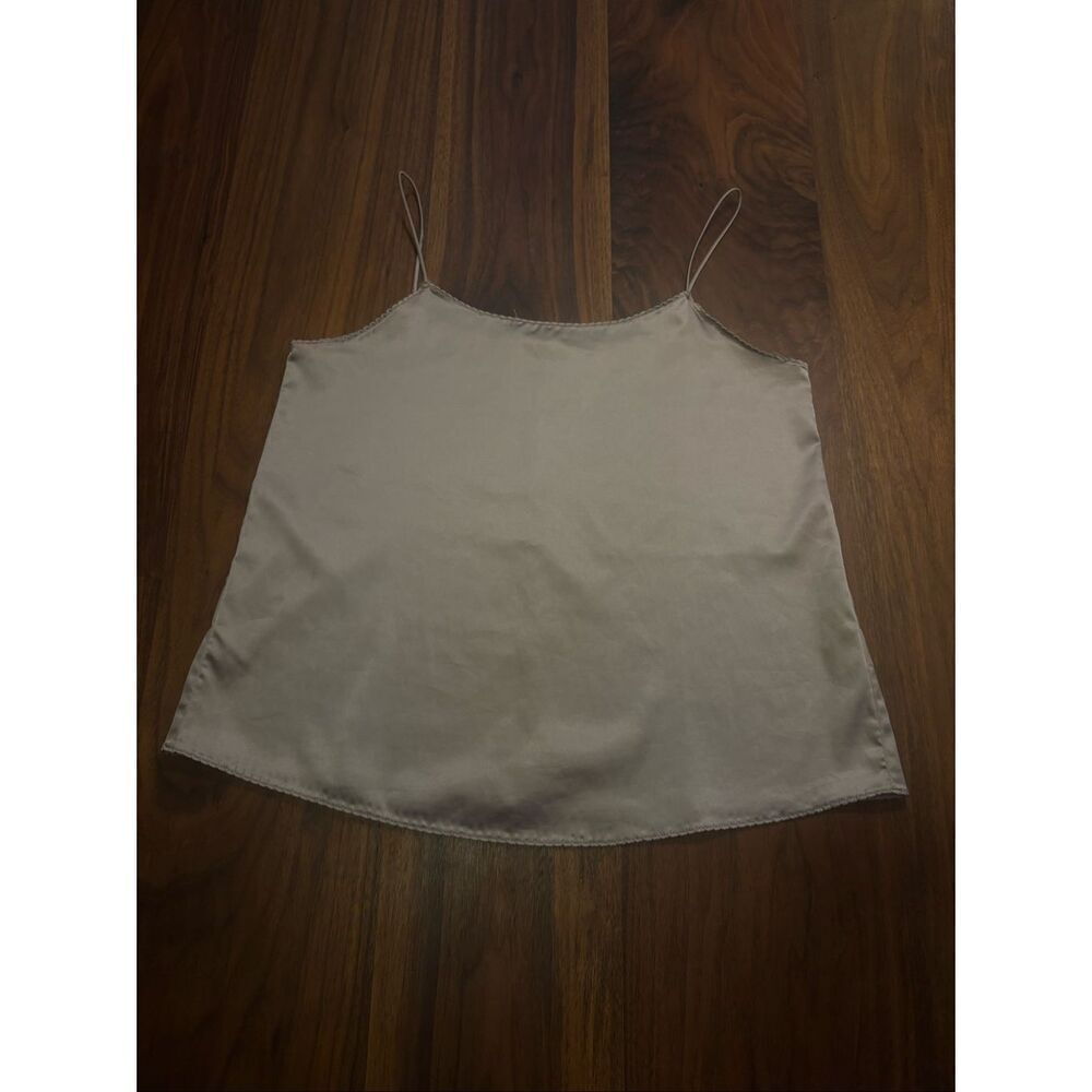 Grade & Gather Women's Dusty Rose Pink Satin Sleeveless Slip Tank Size Small